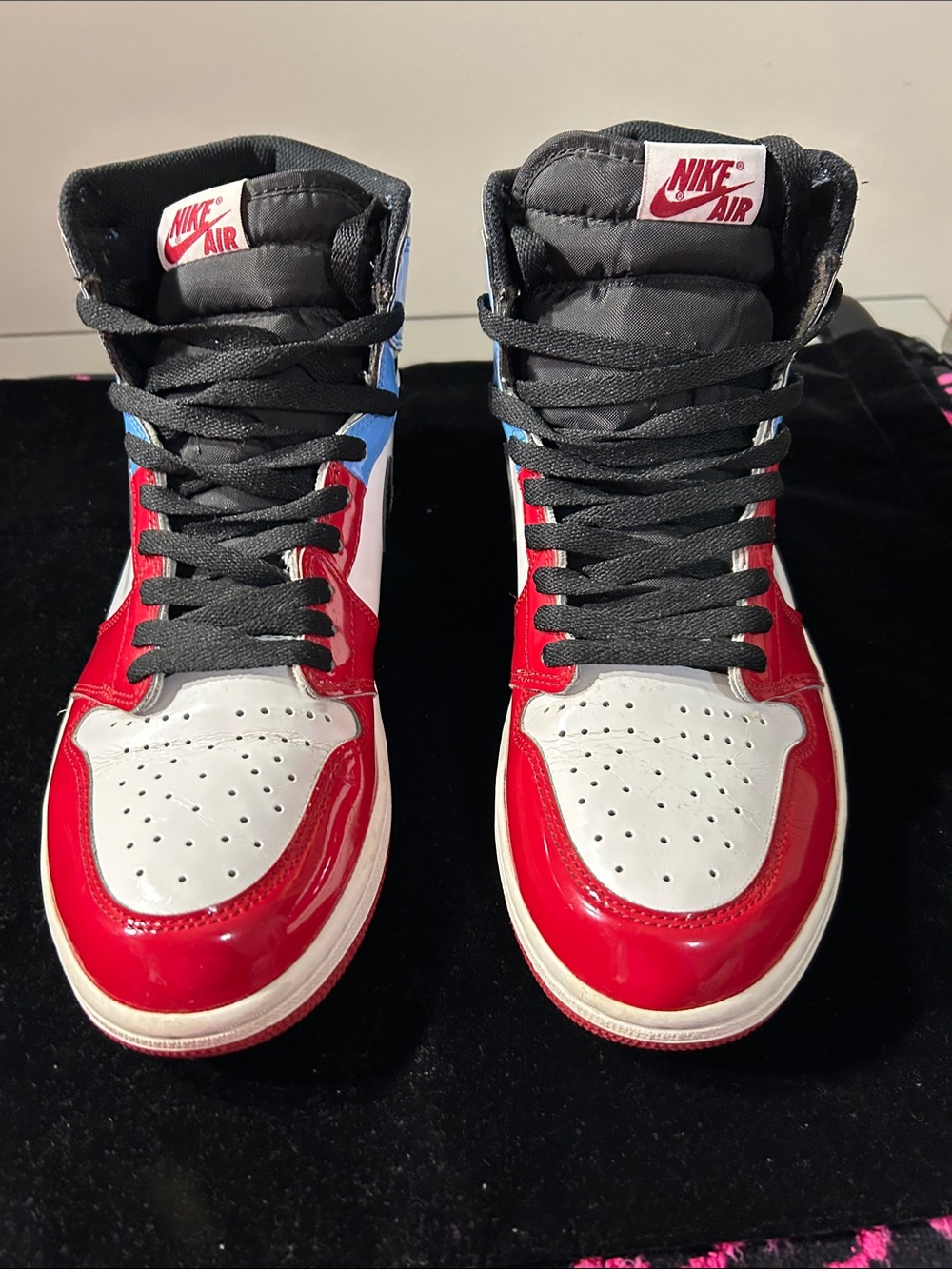 Jordan High-Top Sneakers - Red White Black Blue Retro Fearless 1s